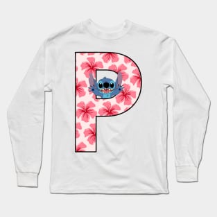 Stitch letter Long Sleeve T-Shirt